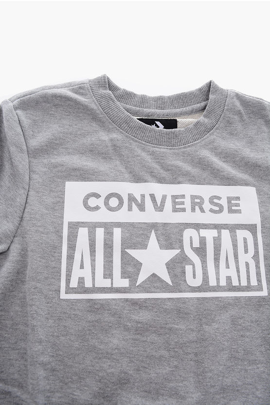 ALL STAR contrasting Printed Crew-Neck Sweatshirt