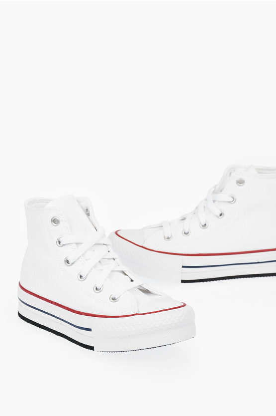 Converse All Star Fabric Eva Lift Sneakers In White