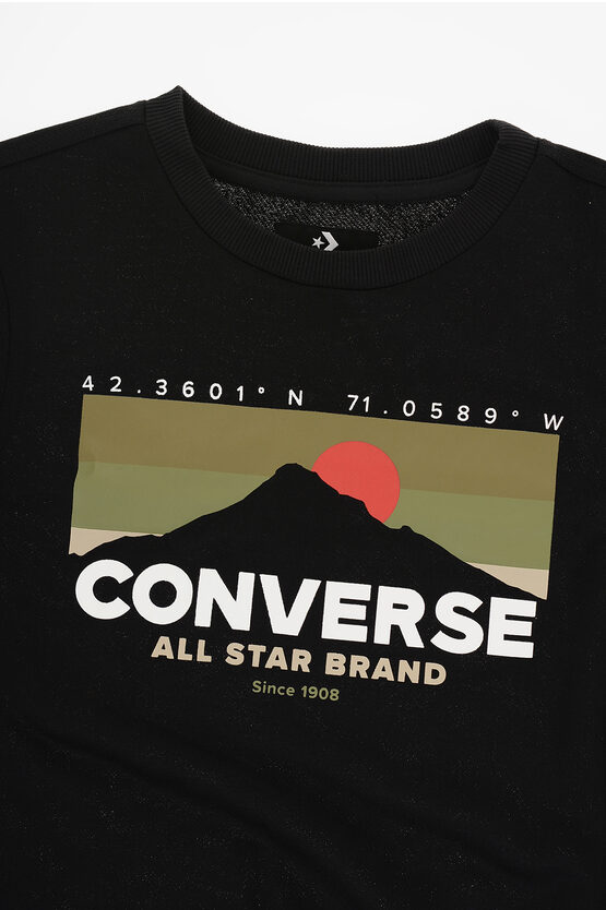 ALL STAR Front Printed Crew-neck Sweatshirt