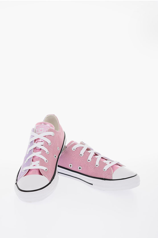 Converse All Star Glitter Sneakers In Pink