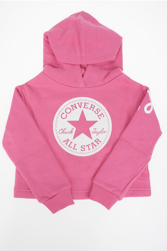 Converse All Star Hoodie Sweatshirt In Pink