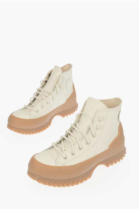 Converse All Star Leather Ankle Boot In White
