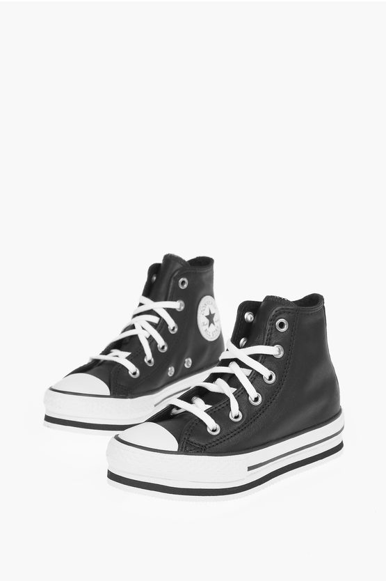 Converse Chuck Taylor All Star Lift High Top Platform Trainers Women In Black