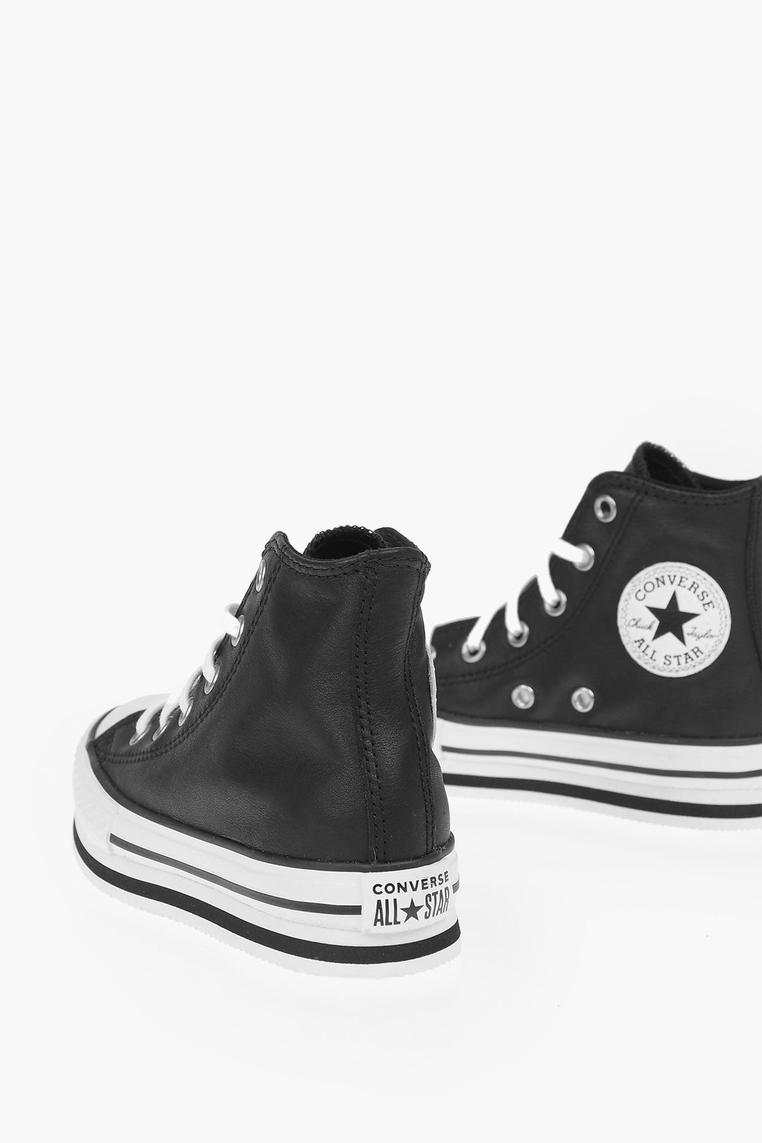 Converse KIDS ALL STAR Leather Sneakers with Platform girls - Glamood Outlet