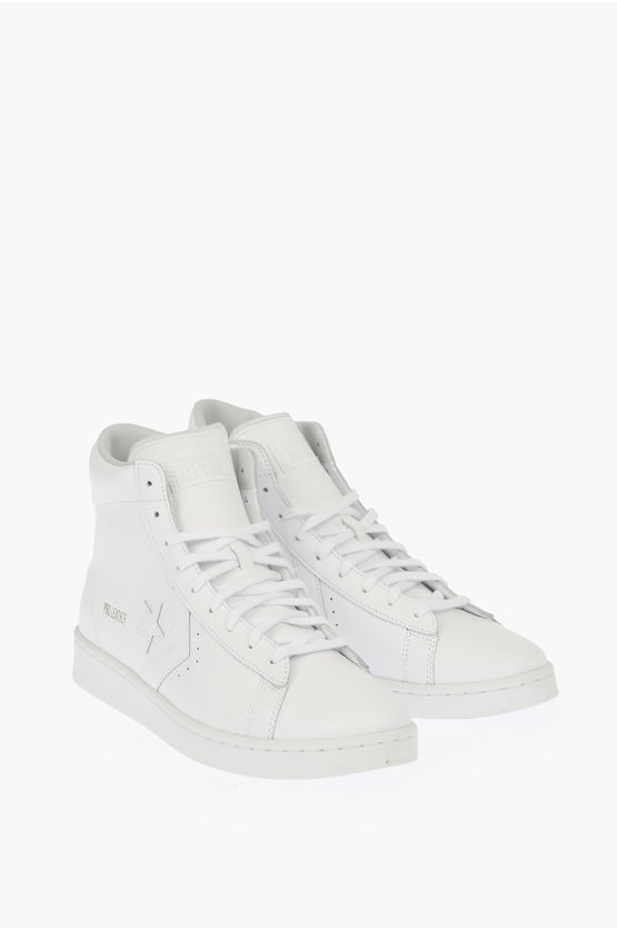 Converse All Star Leather Sneakers In White