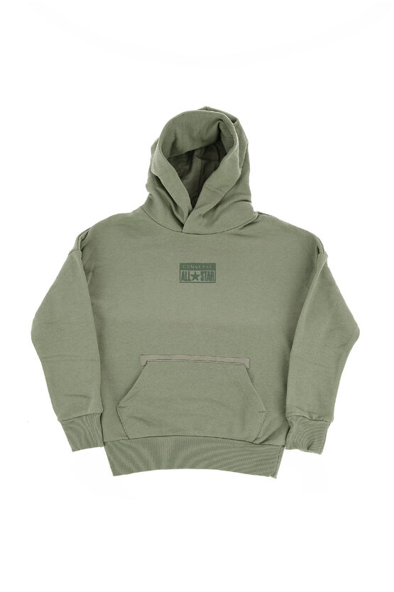 ALL STAR Logo Embossed Solid Color Hoodie
