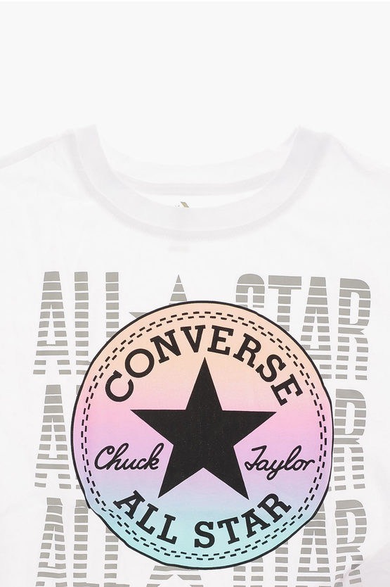 ALL STAR Logo-Print ruffled t-shirt