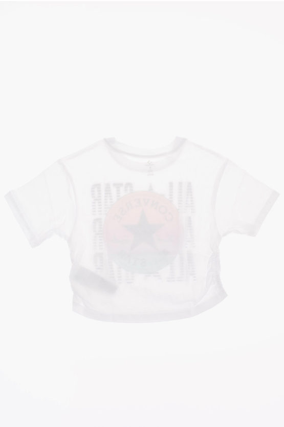 ALL STAR Logo-Print ruffled t-shirt