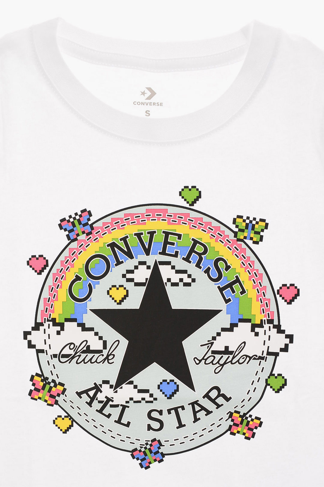 Goot barbecue lied Converse KIDS ALL STAR Logo Print T-Shirt girls - Glamood Outlet