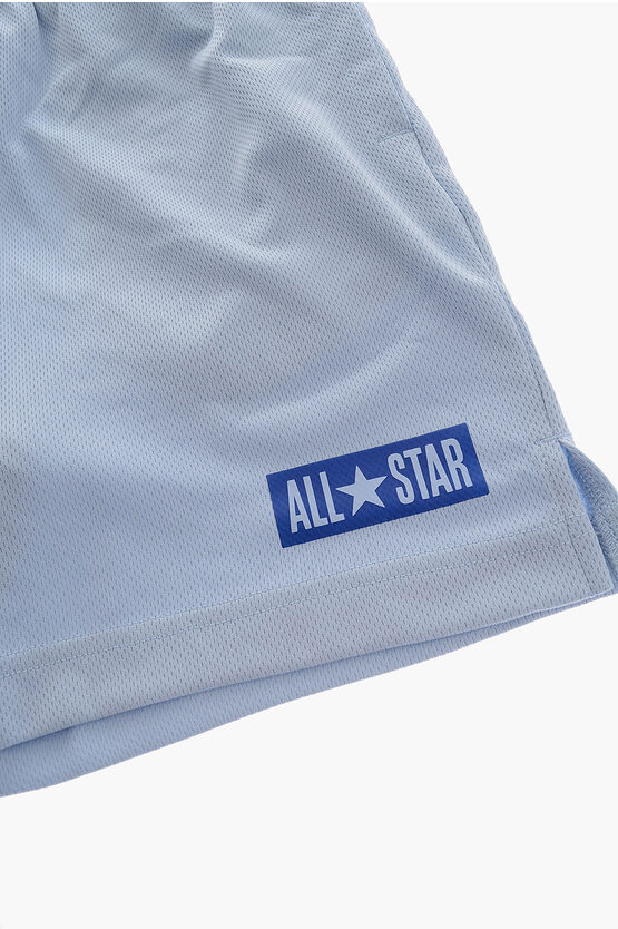 ALL STAR Perforated Fabric Shorts with 2 Pockets