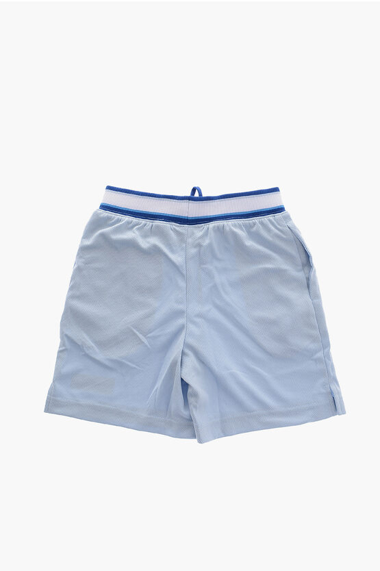 ALL STAR Perforated Fabric Shorts with 2 Pockets