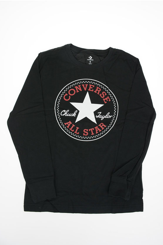 Converse Kids' All Star Print T-shirt In Black