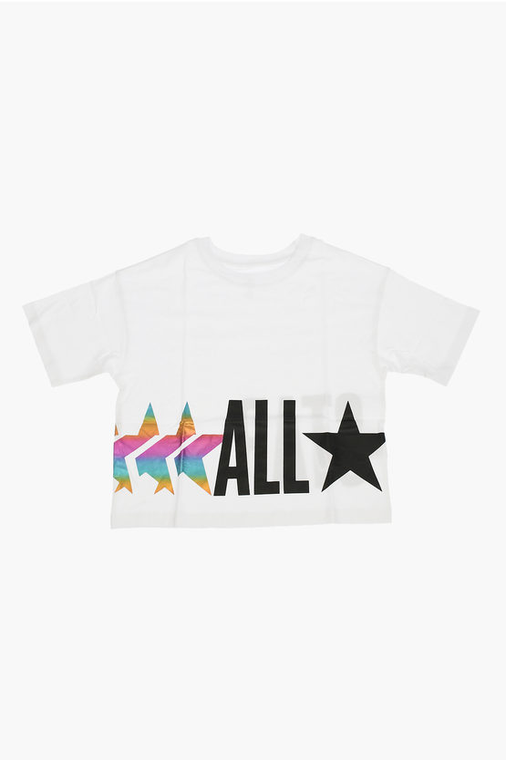 Converse All Star Printed Crew-neck T-shirt In White