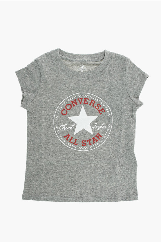 Converse Kids' All Star Printed T-shirt In Gray