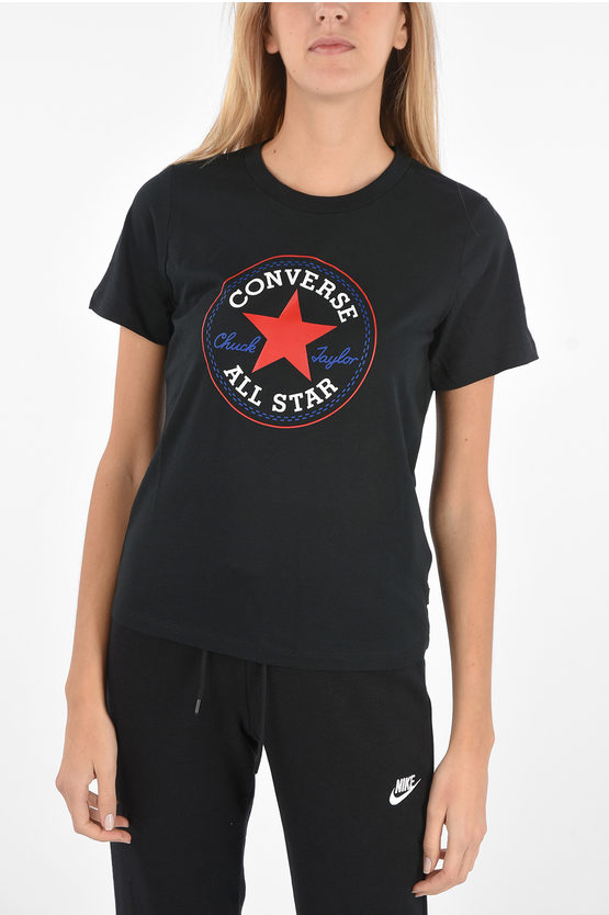 Converse All Star Printed T-shirt In Black