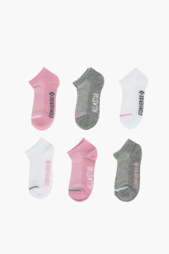 Converse Kids' All Star Set 6 Pairs Of Stretch Socks In Multi