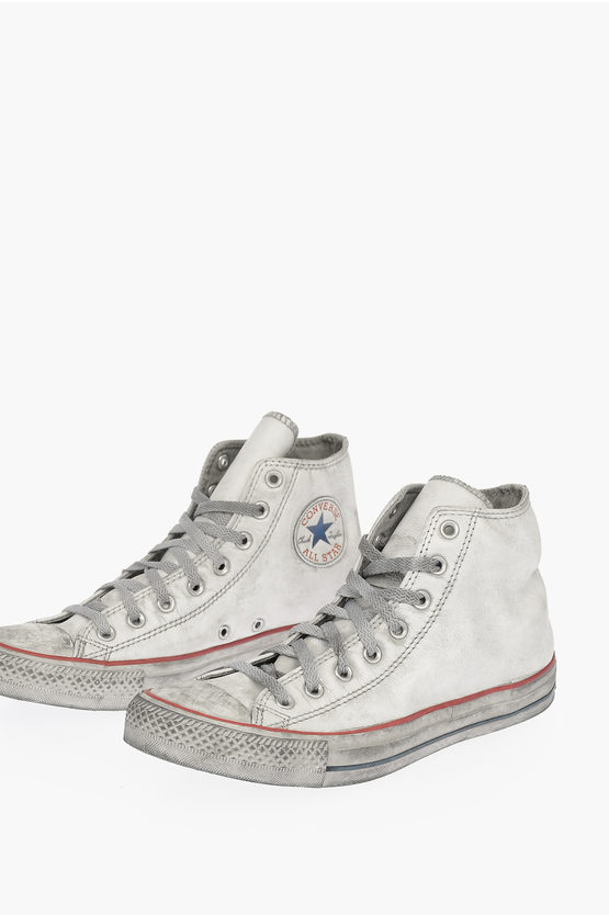 Converse ALL STAR Sneakers in Pelle effetto Vintage unisex uomo donna -  Glamood Outlet