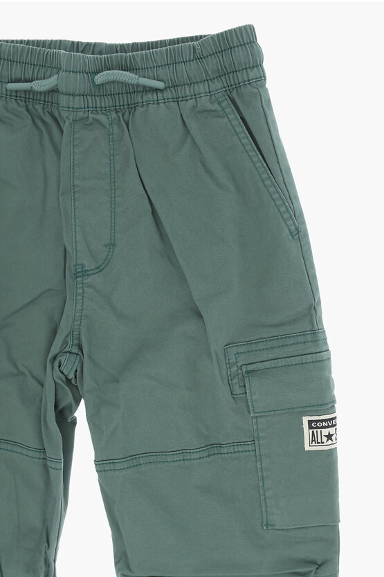 ALL STAR Stretch Cotton Cargo Pants with Elastic Waistband