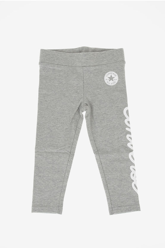 Converse All Starstretch Cotton Printed Leggings In Gray