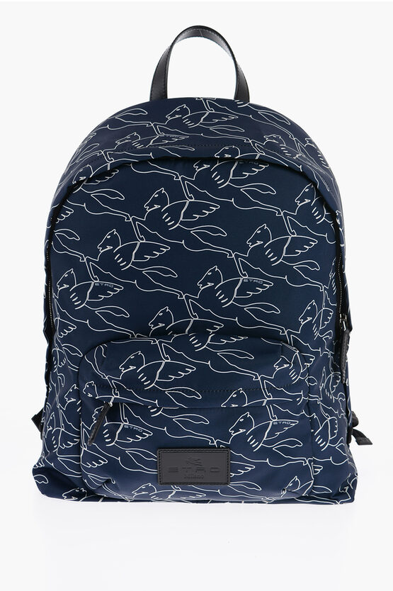 Shop Etro Allover Print Backpack