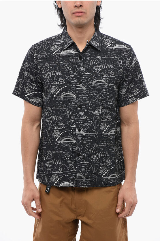 Woolrich Allover Print Short Sleeved Shirt