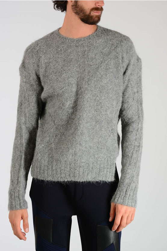 Neil Barrett Alpaca Blend Sweater In Gray