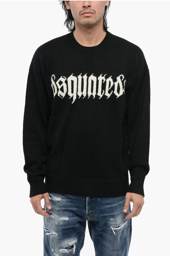 Dsquared2 Alpaca-blended Pullover With Contrasting Logo