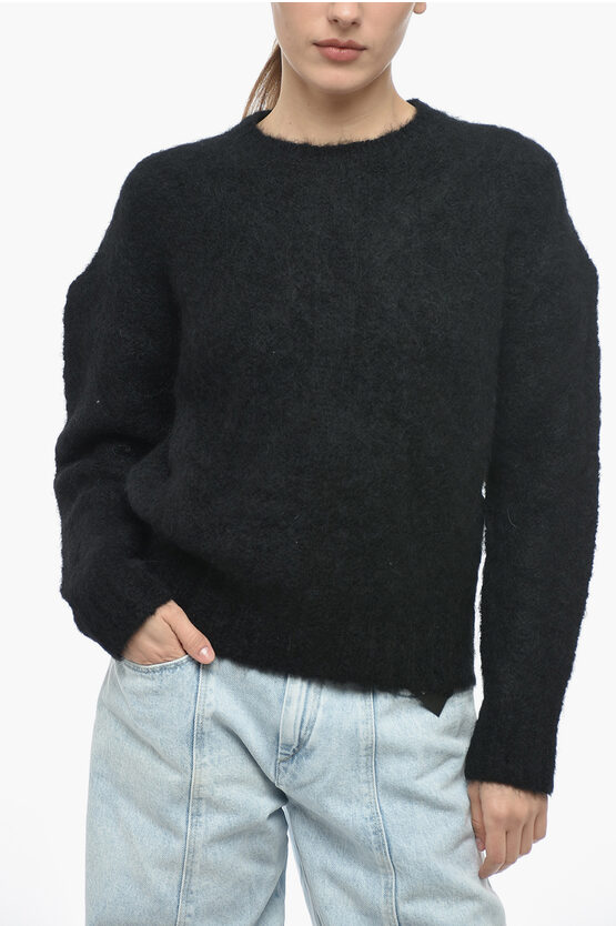 Neil Barrett Alpaca Wool Crewneck Sweater In Black