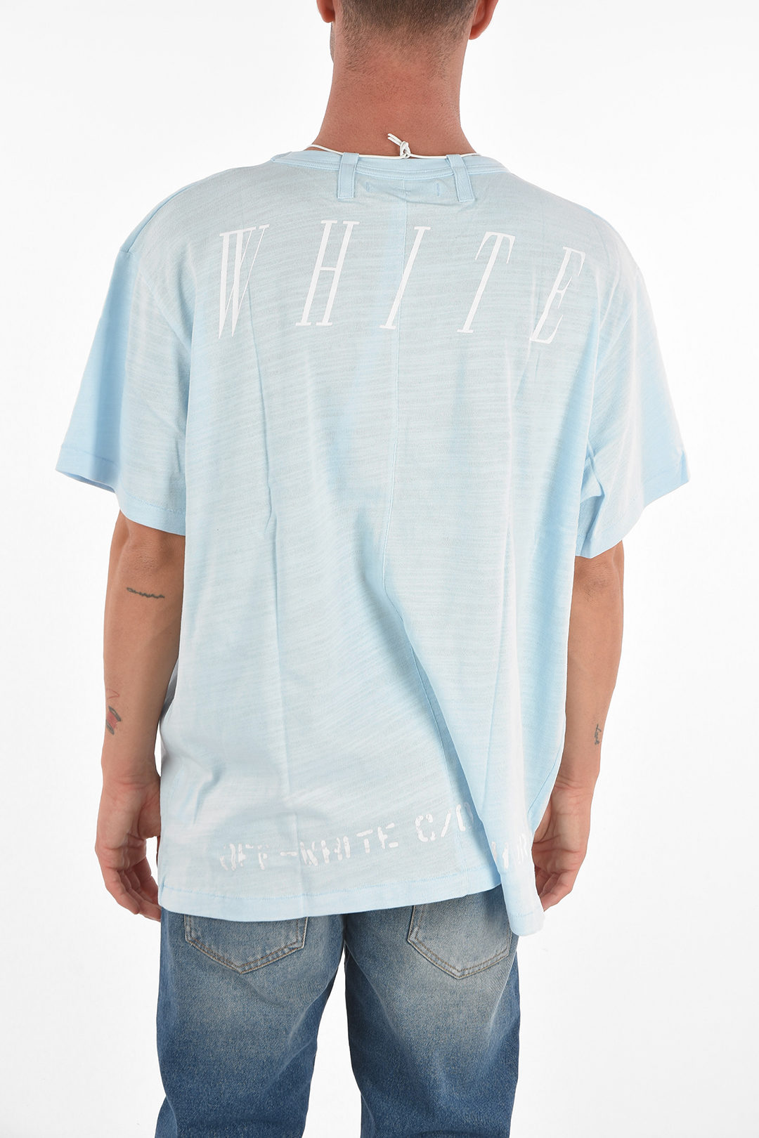 ★AMBUSH★ Layered Crewneck Logo Overfit T-Shirt Navy 121153 Navy Layered Sweatshirt by AMBUSH on Sale