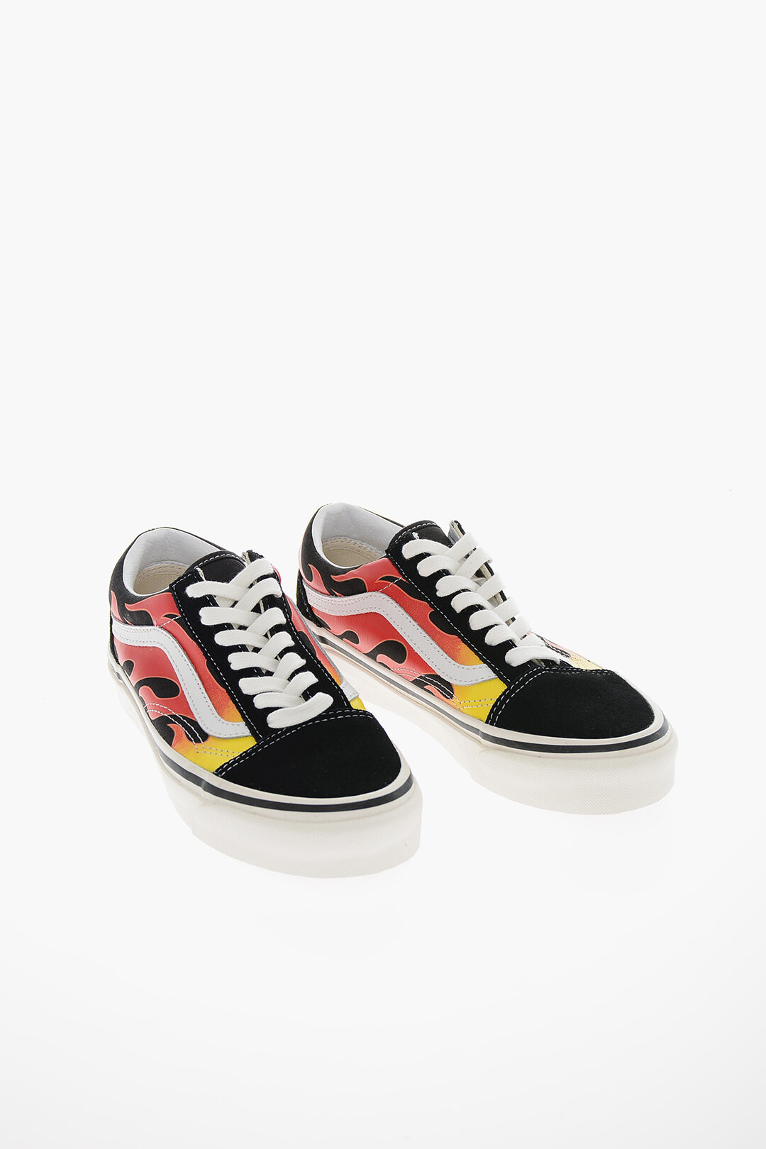 Vans FACTORY Leather and Fabric SKOOL 36 Flames Print women - Glamood Outlet