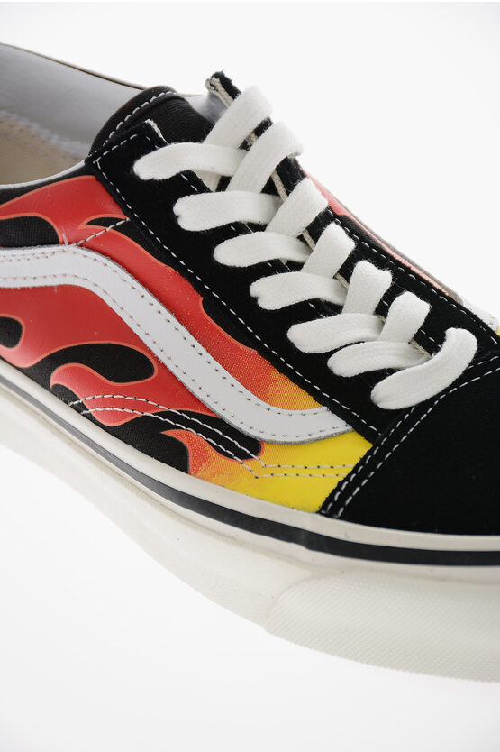 Grudge Express Interaktion Vans ANAHEIM FACTORY Leather and Fabric OLD SKOOL 36 Sneakers with Flames  Print women - Glamood Outlet