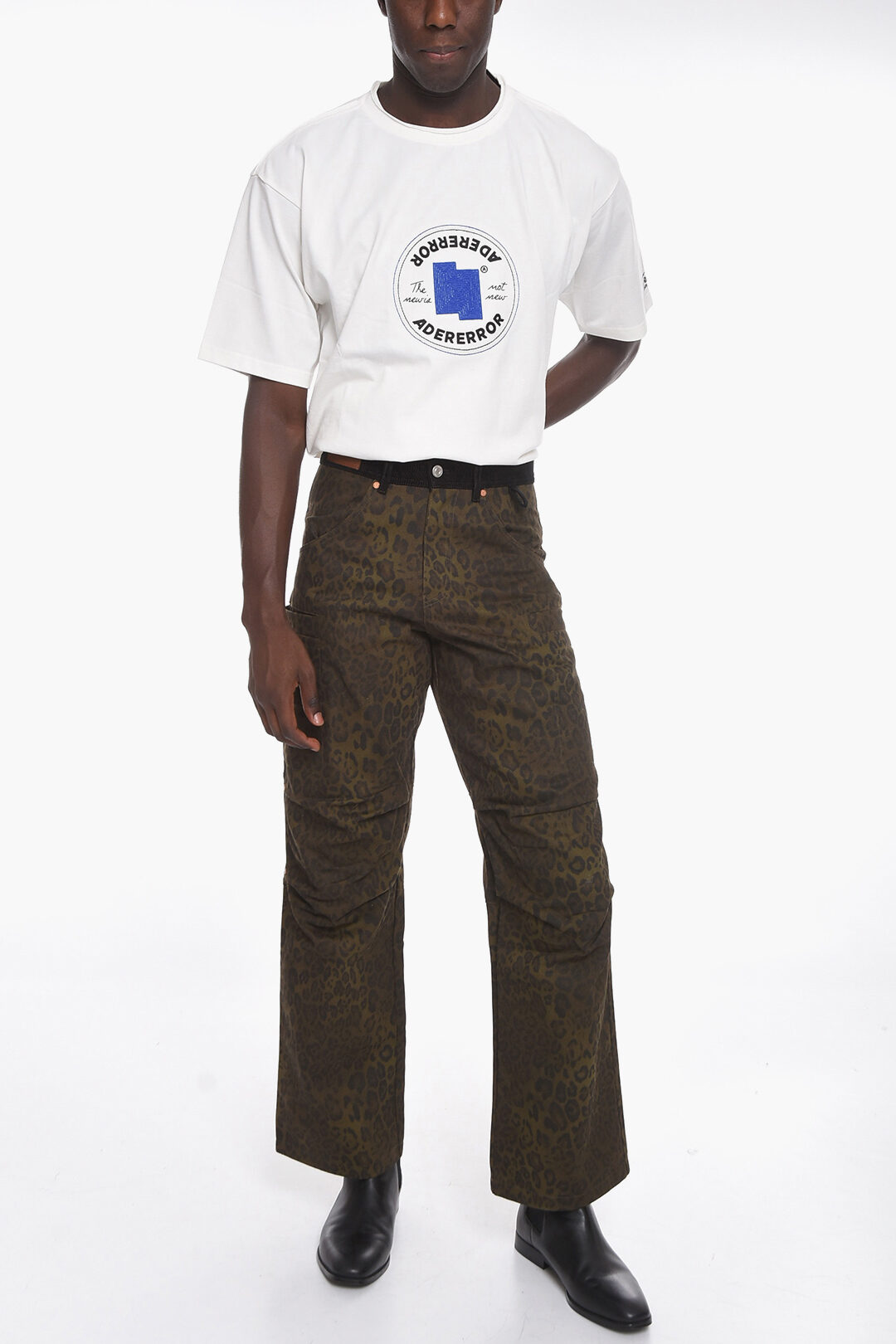 Andersson Bell Animal Motif Cargo Pants with Corduroy Detail men