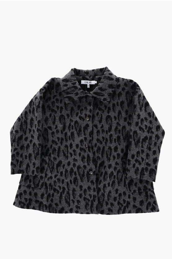 Dior Animal-motif Coat With Patch Pockets