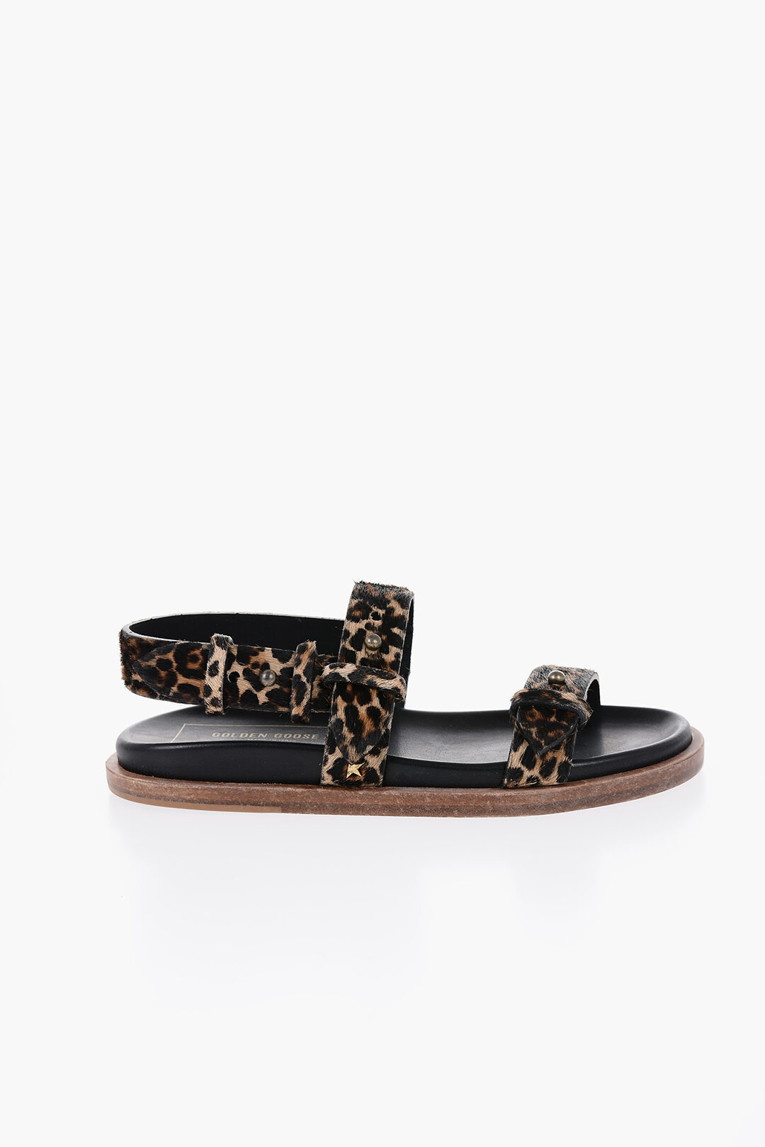 Animal Motif Ponyskin Sandals