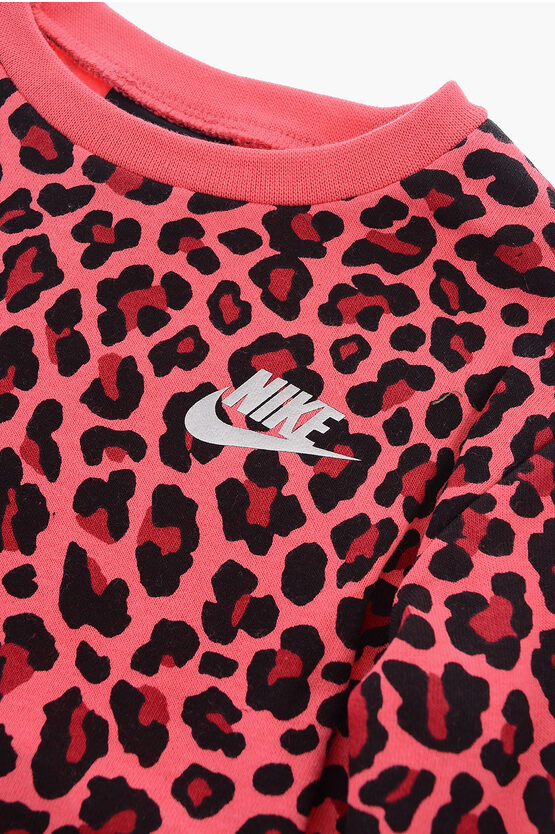 nike red leopard print sweatshirt