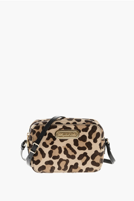 Dsquared2 Animal Patterned Ponyskin Crossbody Bag