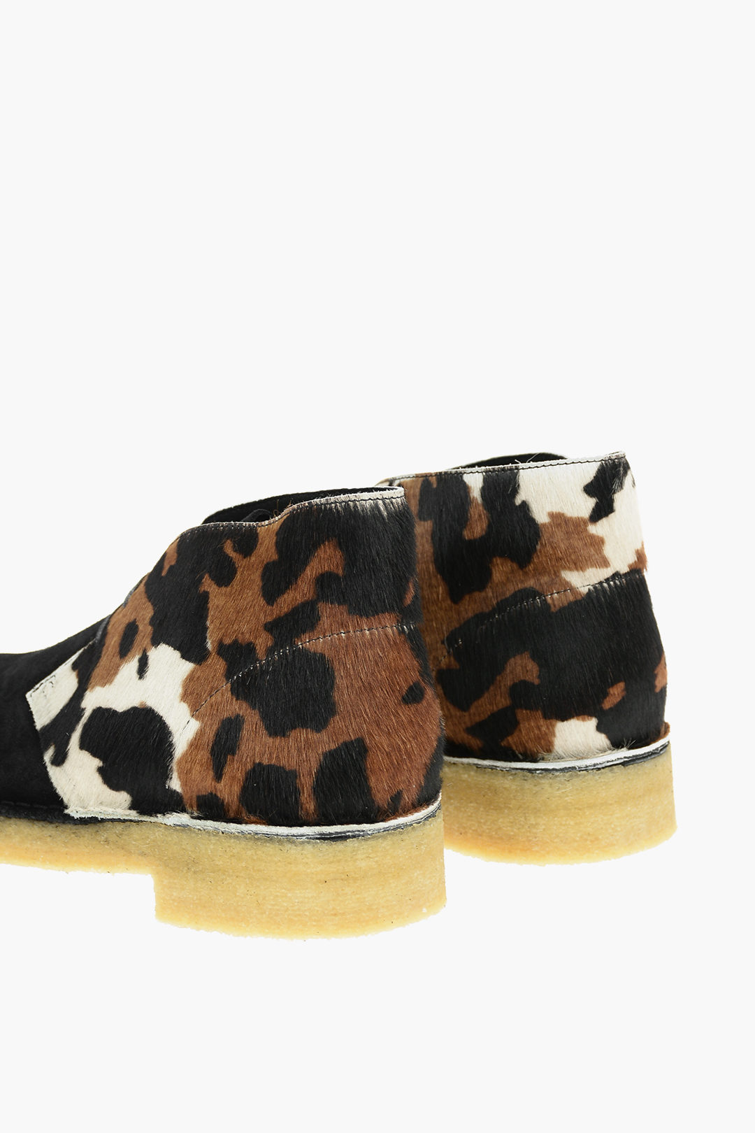 Clarks Animal Patterned Suede Leather and Ponyskin Desert Boots women - Glamood Outlet Clarks Animal Patterned Suede Leather and Ponyskin Desert Boots women - Glamood Outlet