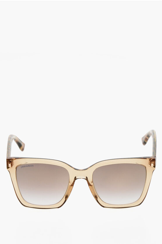 Dsquared2 Animal Patterned Sunglasses With Mirrored Lenses In Brown