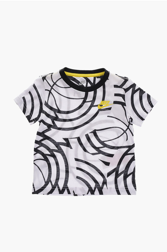 Animal Print T-Shirt and Shorts Set with Elastic Waistband