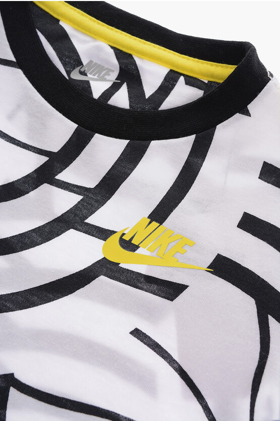 Animal Print T-Shirt and Shorts Set with Elastic Waistband