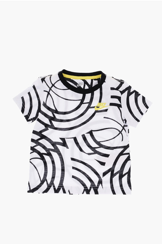 Animal Print T-Shirt and Shorts Set with Elastic Waistband