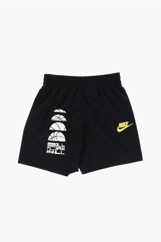 Animal Print T-Shirt and Shorts Set with Elastic Waistband