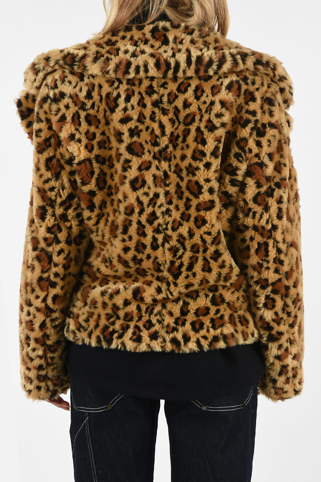 Sacai Animal Printed Faux Fur Jacket women - Glamood Outlet