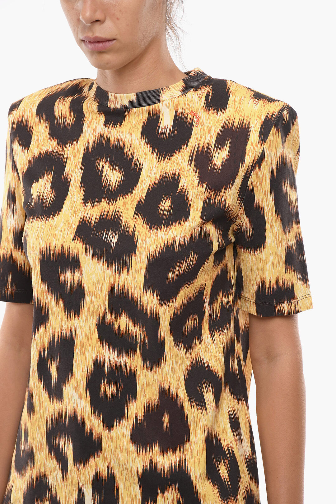 Animalier Print BELLA T shirt With Padded Shoulders