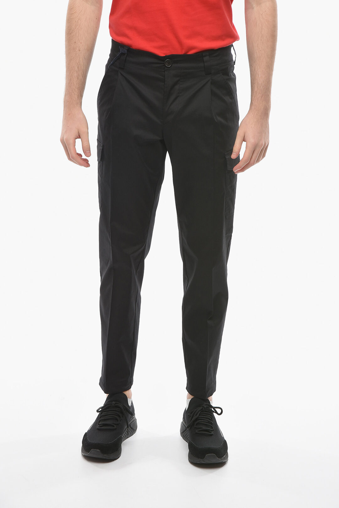 Prada Ankle Drawstring Twill Cotton Cargo Pants men