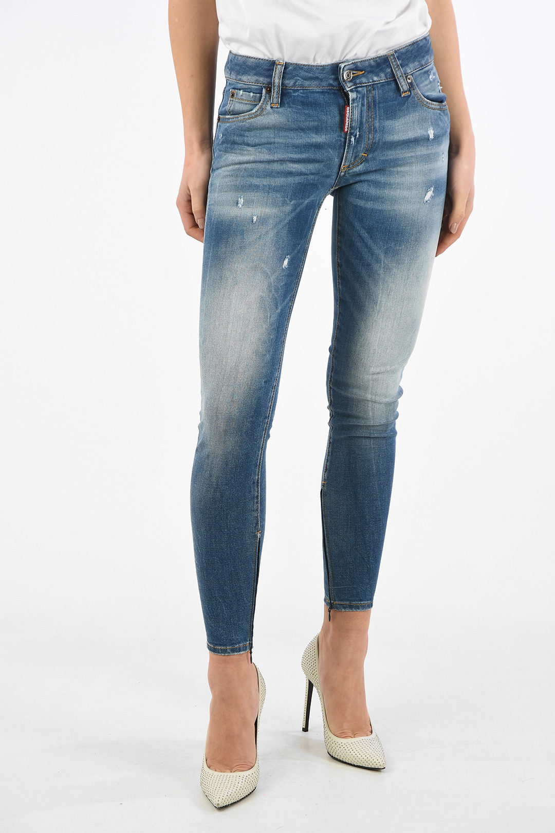 Dsquared2 Ankle Zipped MEDIUM WAIST TWIGGY JEAN Jeans women