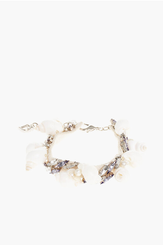 Dsquared2 Bracelet Embellished With Shells And Crystals