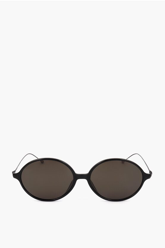 Linda Farrow Ann Demeulemeester Oval Sunglasses With Metal Rods