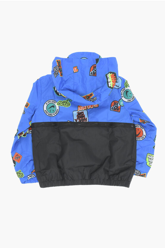 Anorak stampato a Quadri Rip Stop