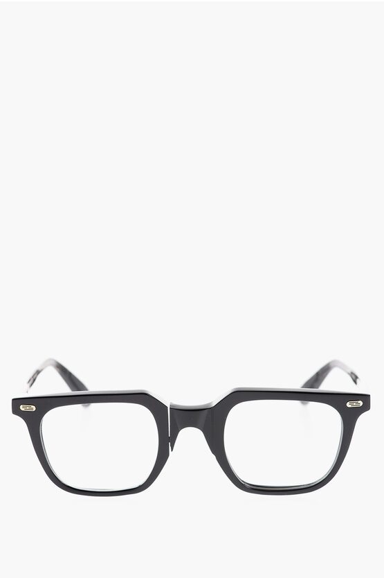 Movitra Anti-scratch Rotation System Square-frame Marconi Glasses In Black